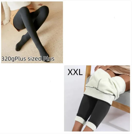 Fleece-Lined Sheer Tights