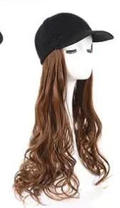 Ladies' Long Curly Hair Hat with Wig Net Fashion Accessory