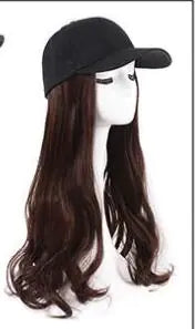 Ladies' Long Curly Hair Hat with Wig Net Fashion Accessory