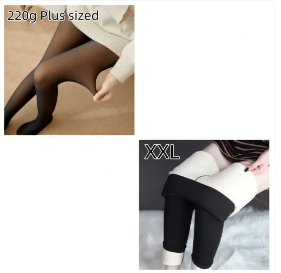 Fleece-Lined Sheer Tights